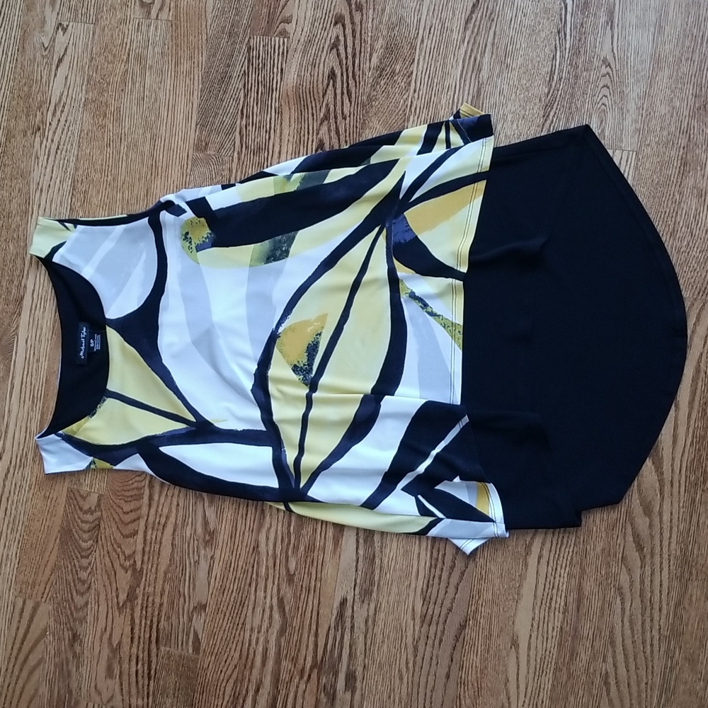 (S) NWT Michael Tyler Ultra Flowy Long Layered Top Business Casual Vacation Trip